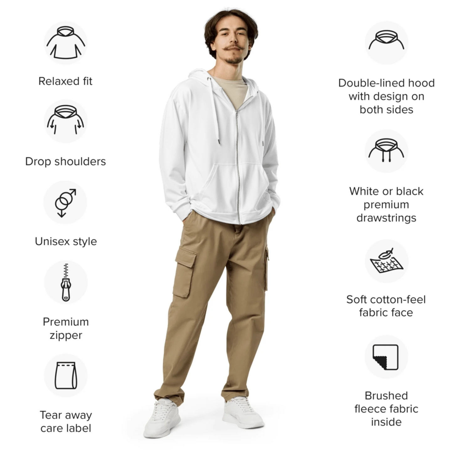 unisex Zip-Hoodie recycled