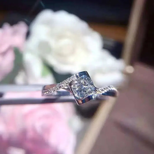 Gold Diamant Ring Angel Kiss