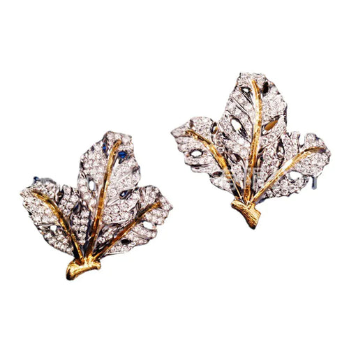 Gold Diamant Clip Ohrringe