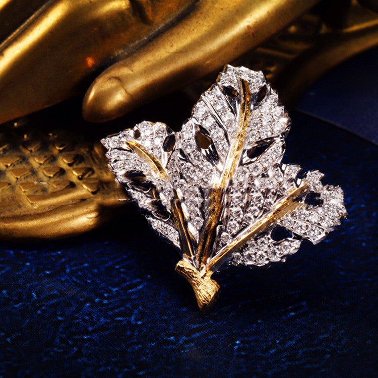 Gold Diamant Clip Ohrringe