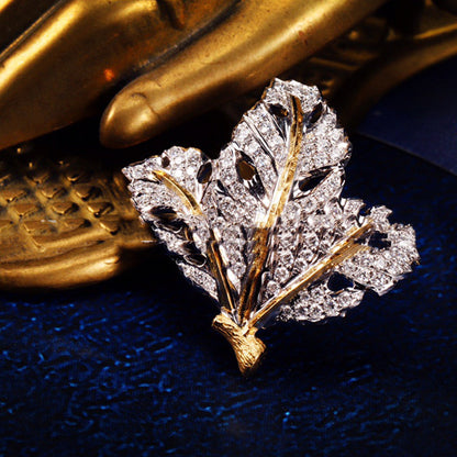 Gold Diamant Clip Ohrringe